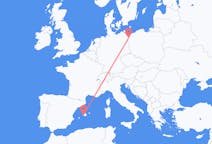 Flyreiser fra Palma de Mallorca, Spania til Szczecin, Polen
