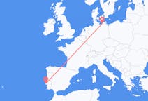 Lennot Lissabonista, Portugali Rostockiin, Saksa