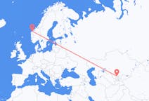 Vols de Chimkent, le Kazakhstan vers Ålesund, Norvège