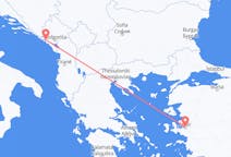 出发地 土耳其从 伊兹密尔目的地 黑山蒂瓦特的航班