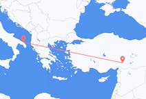 Vluchten van Brindisi naar Kahramanmaraş