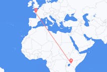 Flyrejser fra Eldoret, Kenya til Nantes, Frankrig