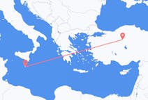 Vluchten van Malta, Malta naar Ankara, Turkije