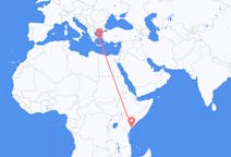 Flights from Lamu, Kenya to Mykonos, Greece