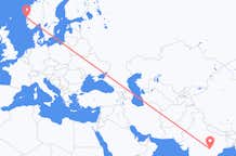 印度出发地 賴布爾飞往印度目的地 卑爾根的航班