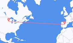 Flyreiser fra Rochester, USA til Madrid, Spania