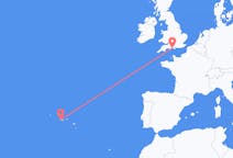 Flyg från Horta, Azores till Bournemouth