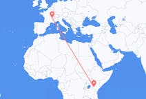 Flyrejser fra Nairobi til Lyon