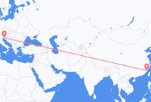 出发地 中国出发地 福州市目的地 意大利的里雅斯特的航班