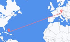 Flyreiser fra Crooked øy, Bahamas til Salzburg, Østerrike