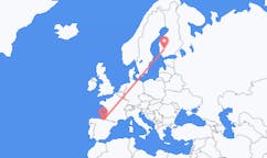 Flyreiser fra Tammerfors, Finland til Vitoria, Spania