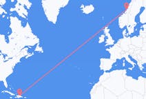 Flyrejser fra Santiago de los Caballeros, den Dominikanske Republik til Rørvik, Norge