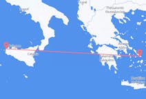 Flyreiser fra Mykonos, Hellas til Trapani, Italia