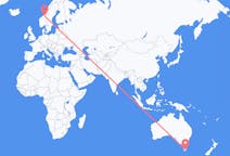 Flyg från Hobart, Australien till Trondheim, Norge