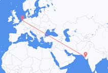 インド、 カンドラから、インド、アムステルダム行き行きのフライト