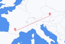 Flyg från Vienna, Österrike till Toulouse, Frankrike