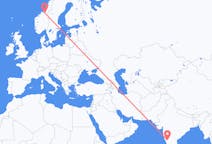 出发地 印度出发地 胡布利目的地 挪威特隆赫姆的航班