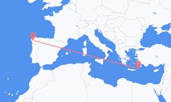 Flyreiser fra Santiago de Compostela, Spania til Karpathos, Hellas