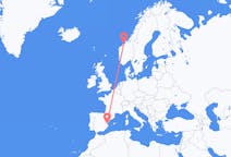 Flyg från Kristiansund till Valencia