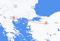 Vols depuis la ville d'Eskişehir vers la ville de Thessalonique