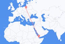 Flyg från Balbala, Djibouti till Warszawa, Polen