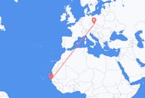 Flyg från Dakar, Senegal till Pardubice, Tjeckien