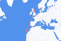 Flights from Las Palmas, Spain to Durham, England, the United Kingdom