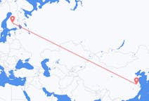 Flyrejser fra Nanjing, Kina til Jyväskylä, Finland
