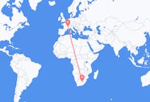 Flyreiser fra Bloemfontein, Sør-Afrika til Lyon, Frankrike