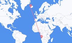Flyg från Lubango, Angola till Reykjavik, Island