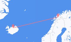 Flyg från Bardufoss, Norge till Akureyri, Island
