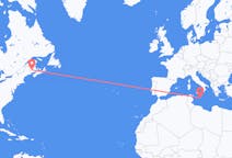 Flyreiser fra Fredericton, Canada til Malta, Malta