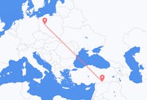 Flyreiser fra Şanlıurfa, Tyrkia til Poznań, Polen