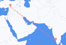 Flyreiser fra Kozhikode, India til Gaziantep, Tyrkia