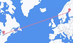 Vluchten van Londen, Canada naar Kokkola, Finland