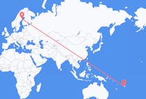 Flyreiser fra Nadi, Fiji til Skellefteå, Sverige
