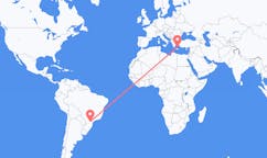 Flights from Ponta Grossa, Brazil to Santorini, Greece
