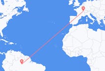 Flyreiser fra Manaus, Brasil til Dole, Frankrike