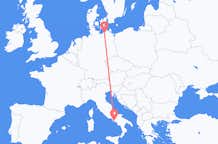 Flug frá Rostock, Þýskalandi til Napólí, Ítalíu