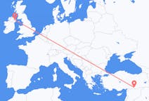出发地 土耳其从 桑尼乌法前往北爱尔兰的贝尔法斯特的航班