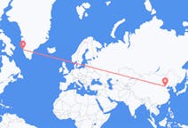 중국 베이징 출발, 그린란드 마니초크 도착 항공편