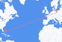 Flights from North Eleuthera, the Bahamas to Zielona Góra, Poland
