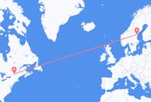 Flights from from Montreal to Sundsvall
