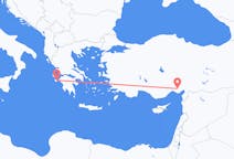Vols depuis la ville de Île de Zante vers la ville d'Adana
