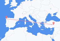 Flyreiser fra Santiago de Compostela, Spania til Kayseri, Tyrkia