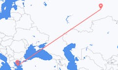 Flights from Skyros, Greece to Tyumen, Russia