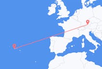 Fly fra Horta, Azores til München