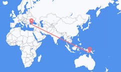 Flyreiser fra Daru, Papua Ny-Guinea til Zonguldak, Tyrkia