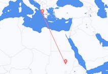Flyg från Khartoum, Sudan till Kefallinia, Grekland