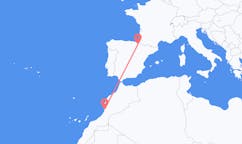 Vluchten van Agadir naar Pamplona